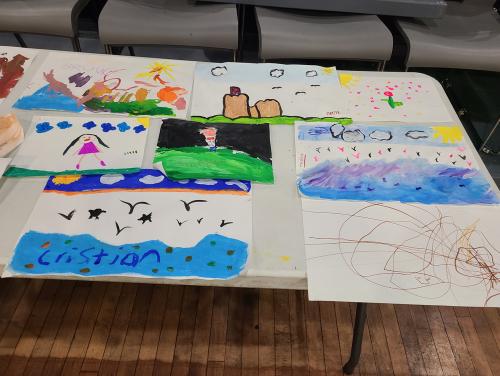 Art created by the children at Gift of Chess